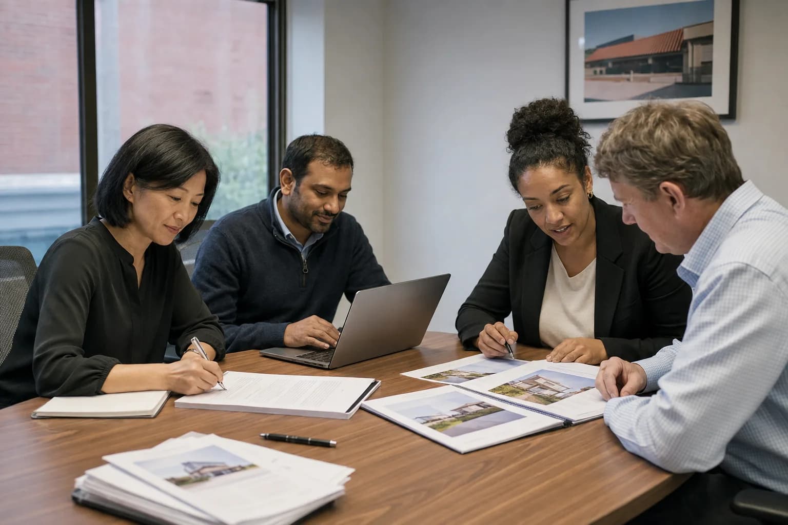 Property valuation professionals reviewing property information